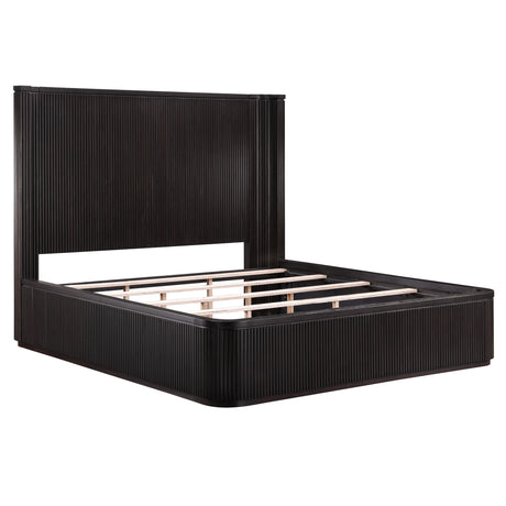 Henry Espresso Reeded King Bed from Steve Silver - Luna Furniture