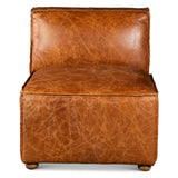 Portofino Loft Three Piece Sectional Sofa in Cocoa Brown Leather from Home Trends & Design - Luna Furniture