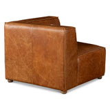 Portofino Loft Three Piece Sectional Sofa in Cocoa Brown Leather from Home Trends & Design - Luna Furniture