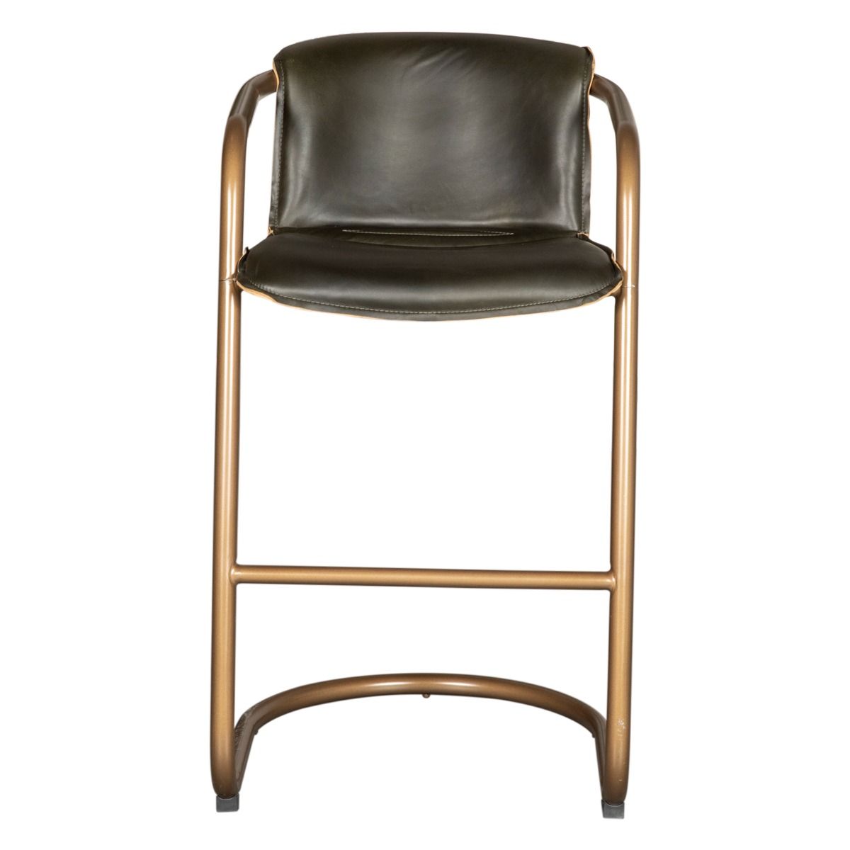 Portofino 22" Bar Chair in Emerald Green Leather, Set of 2 from Home Trends & Design - Luna Furniture