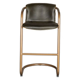 Portofino 22" Bar Chair in Emerald Green Leather, Set of 2 from Home Trends & Design - Luna Furniture