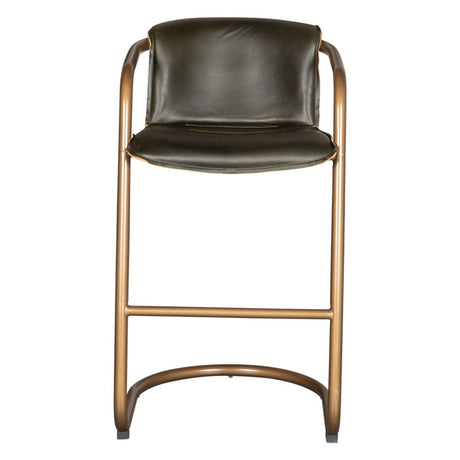 Portofino 22" Bar Chair in Emerald Green Leather, Set of 2 from Home Trends & Design - Luna Furniture
