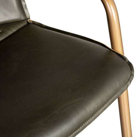 Portofino 22" Bar Chair in Emerald Green Leather, Set of 2 from Home Trends & Design - Luna Furniture