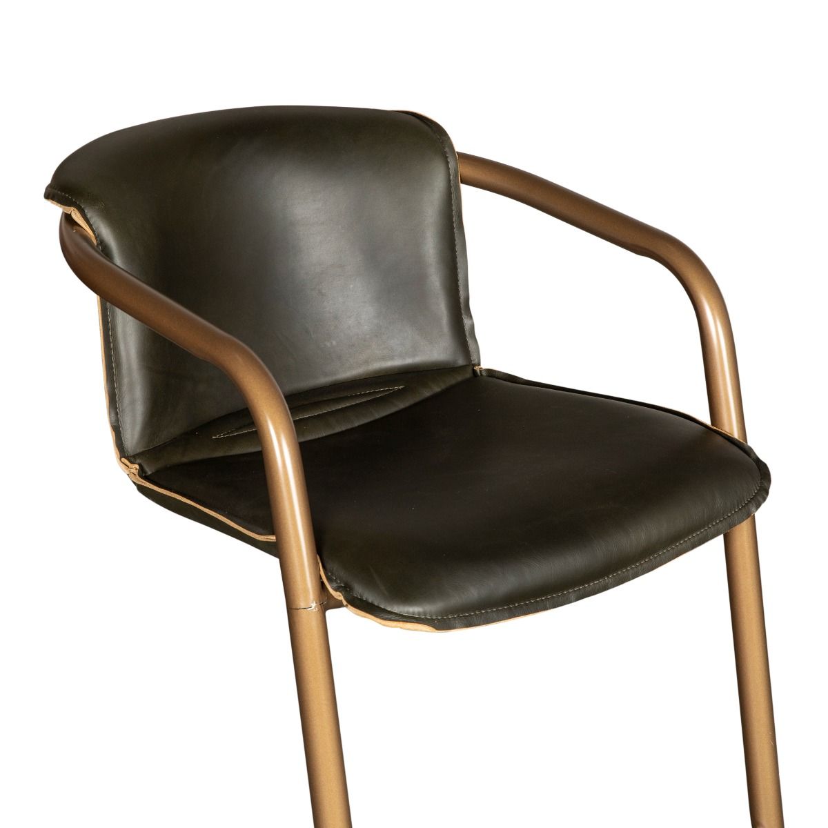 Portofino 22" Bar Chair in Emerald Green Leather, Set of 2 from Home Trends & Design - Luna Furniture