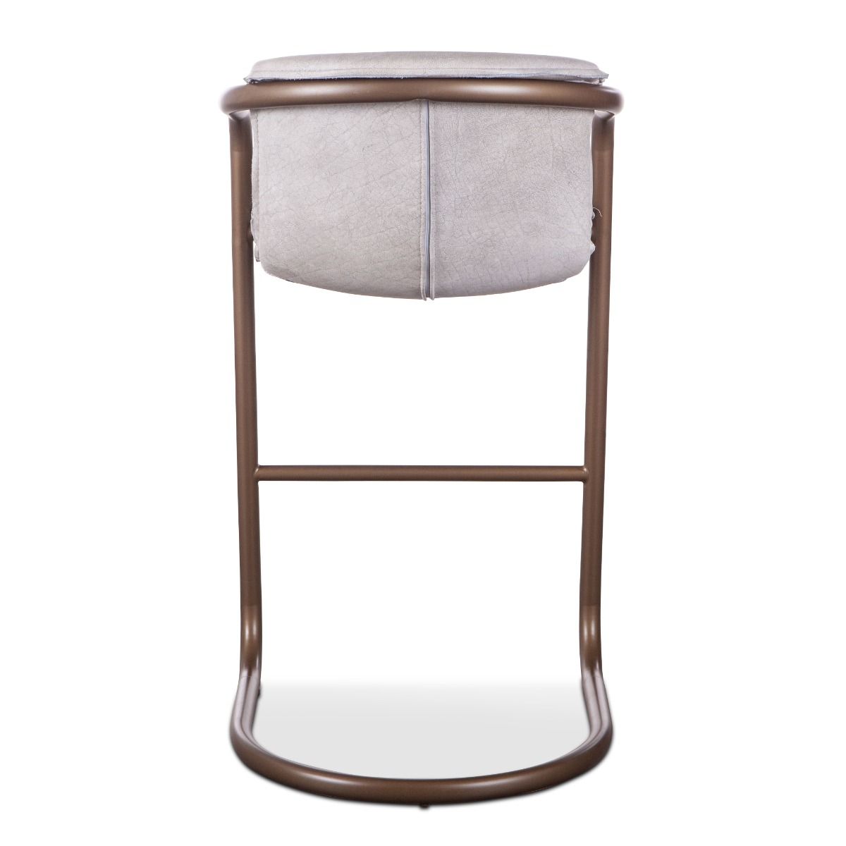 Portofino 22" Bar Chair in Vintage White Leather, Set of 2 from Home Trends & Design - Luna Furniture