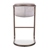 Portofino 22" Bar Chair in Vintage White Leather, Set of 2 from Home Trends & Design - Luna Furniture