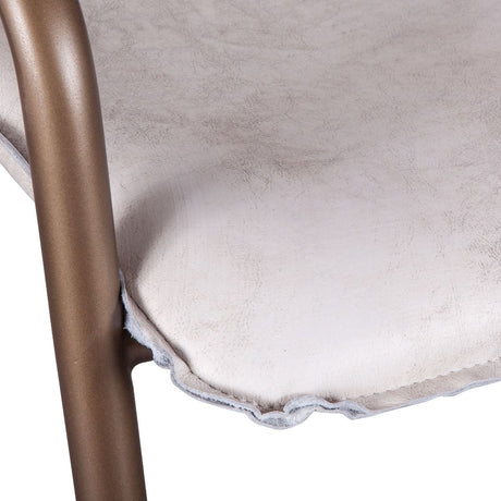 Portofino 22" Bar Chair in Vintage White Leather, Set of 2 from Home Trends & Design - Luna Furniture