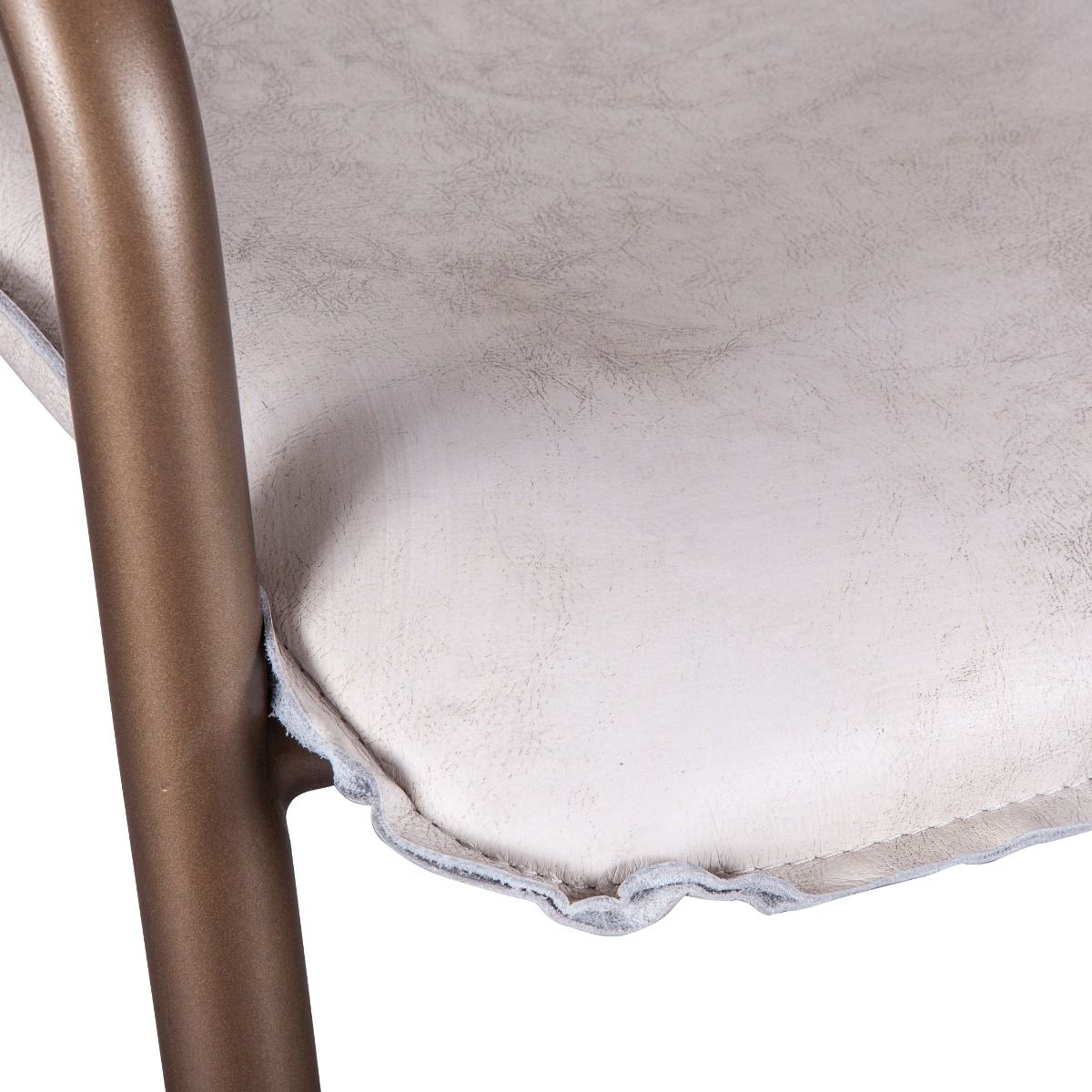 Portofino 22" Counter Chair in Vintage White Top Grain Leather, Set of 2 from Home Trends & Design - Luna Furniture