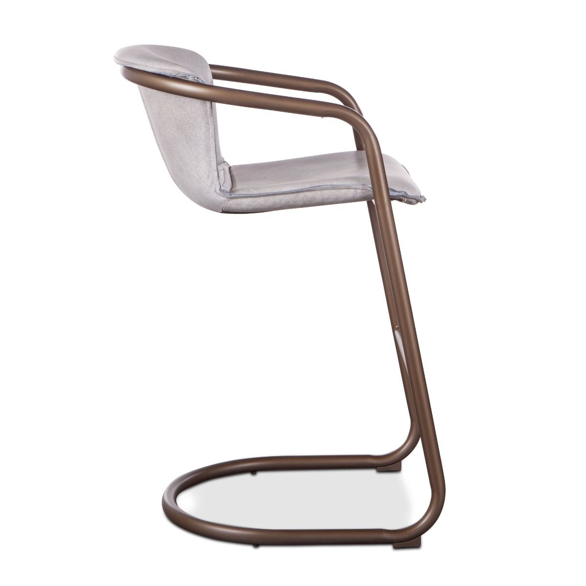 Portofino 22" Bar Chair in Vintage White Leather, Set of 2 from Home Trends & Design - Luna Furniture