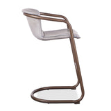 Portofino 22" Bar Chair in Vintage White Leather, Set of 2 from Home Trends & Design - Luna Furniture
