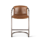Portofino 22" Counter Chair in Berham Chestnut Top Grain Leather, Set of 2 from Home Trends & Design - Luna Furniture