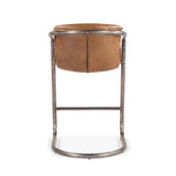 Portofino 22" Counter Chair in Berham Chestnut Top Grain Leather, Set of 2 from Home Trends & Design - Luna Furniture