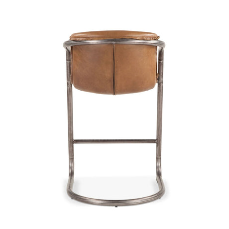 Portofino 22" Counter Chair in Berham Chestnut Top Grain Leather, Set of 2 from Home Trends & Design - Luna Furniture