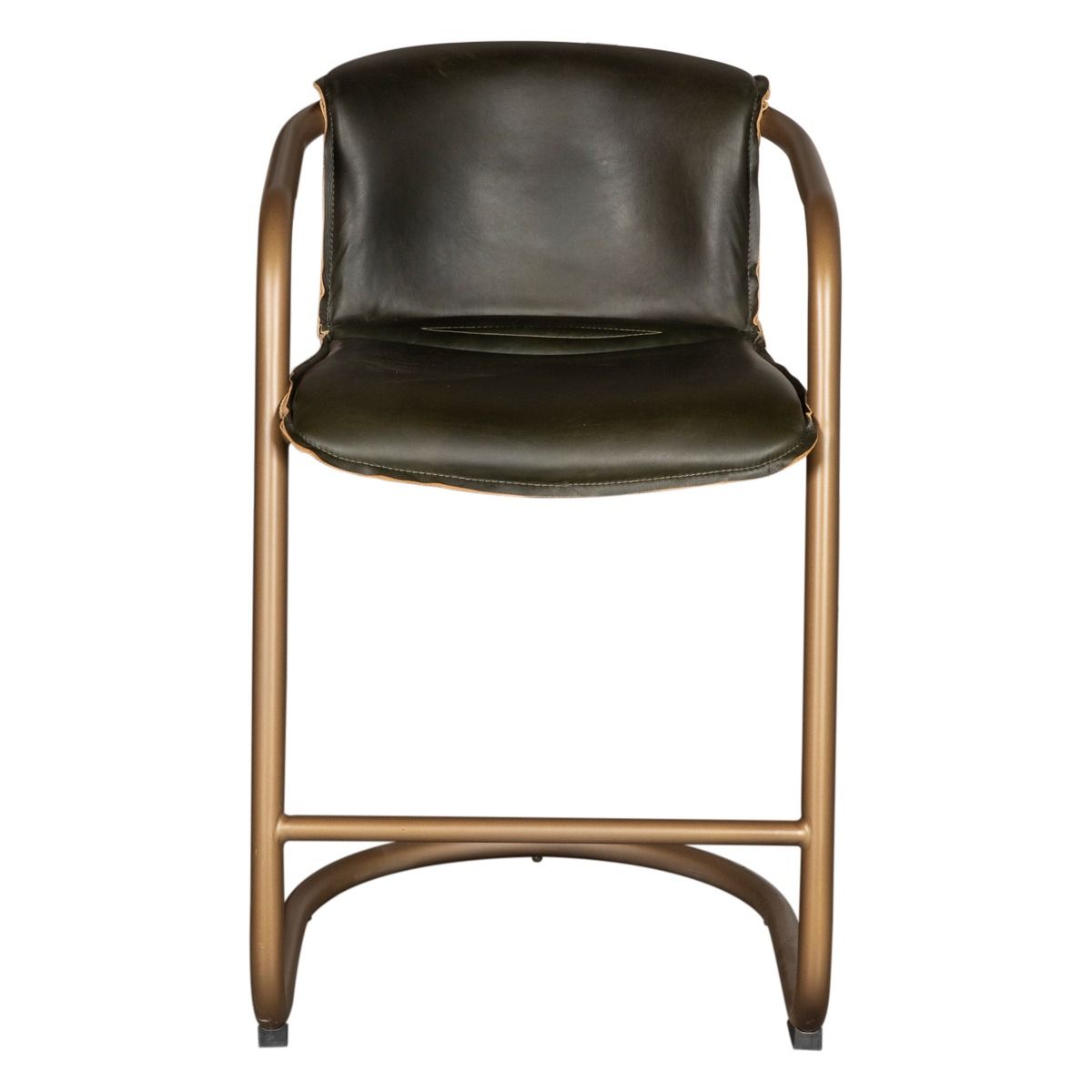Portofino 22" Counter Chair in Emerald Green Leather, Set of 2 from Home Trends & Design - Luna Furniture