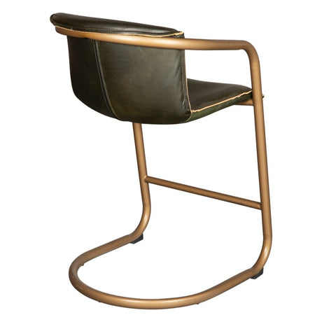 Portofino 22" Counter Chair in Emerald Green Leather, Set of 2 from Home Trends & Design - Luna Furniture