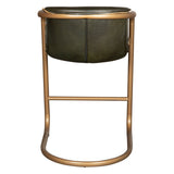 Portofino 22" Counter Chair in Emerald Green Leather, Set of 2 from Home Trends & Design - Luna Furniture