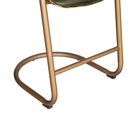 Portofino 22" Counter Chair in Emerald Green Leather, Set of 2 from Home Trends & Design - Luna Furniture