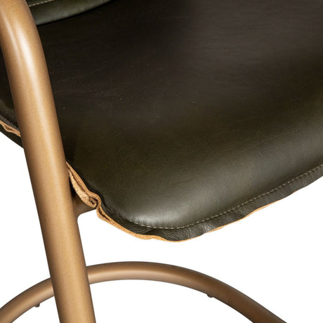 Portofino 22" Counter Chair in Emerald Green Leather, Set of 2 from Home Trends & Design - Luna Furniture