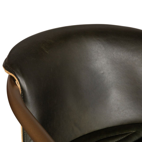 Portofino 22" Counter Chair in Emerald Green Leather, Set of 2 from Home Trends & Design - Luna Furniture