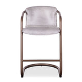 Portofino 22" Counter Chair in Vintage White Top Grain Leather, Set of 2 from Home Trends & Design - Luna Furniture