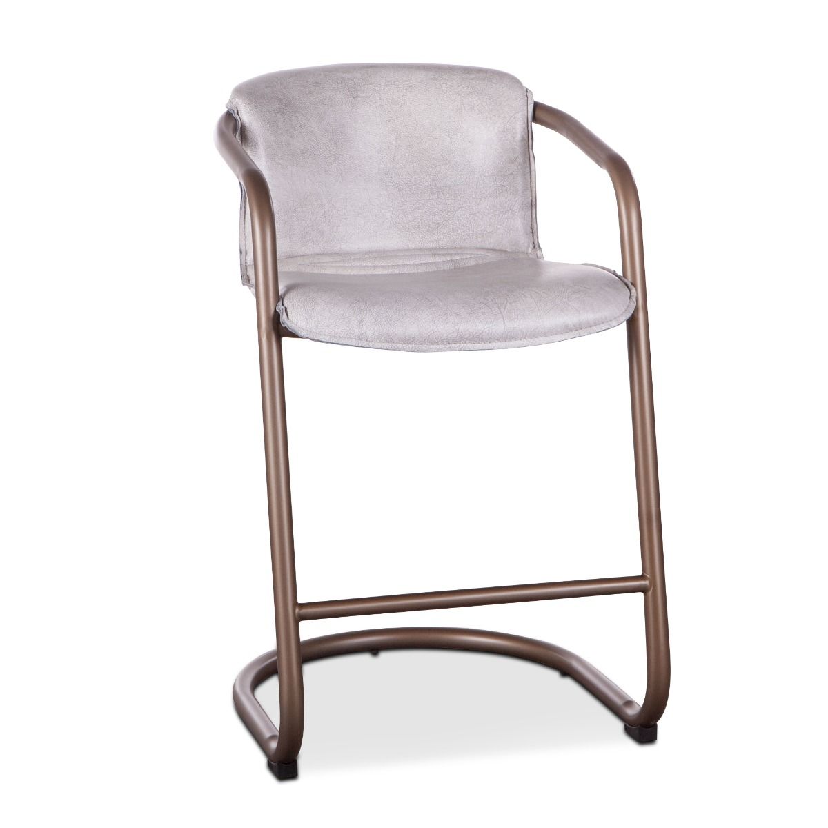Portofino 22" Counter Chair in Vintage White Top Grain Leather, Set of 2 from Home Trends & Design - Luna Furniture