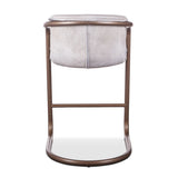Portofino 22" Counter Chair in Vintage White Top Grain Leather, Set of 2 from Home Trends & Design - Luna Furniture