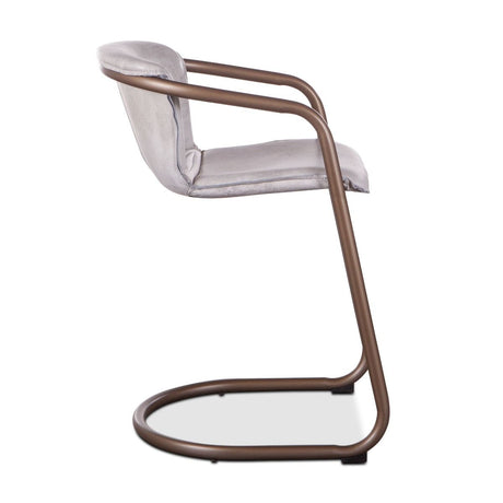Portofino 22" Counter Chair in Vintage White Top Grain Leather, Set of 2 from Home Trends & Design - Luna Furniture