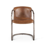 Portofino 22" Dining Chair in Berham Chestnut Leather, Set of 2 from Home Trends & Design - Luna Furniture