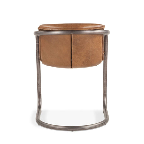 Portofino 22" Dining Chair in Berham Chestnut Leather, Set of 2 from Home Trends & Design - Luna Furniture