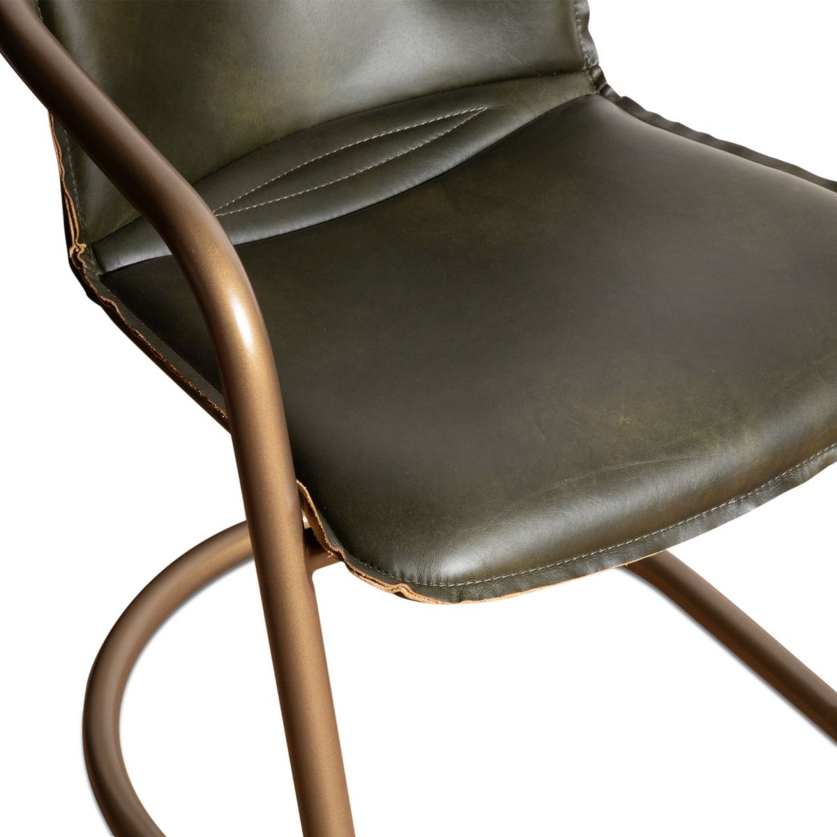 Portofino 22" Dining Chair in Emerald Green Leather, Set of 2 from Home Trends & Design - Luna Furniture