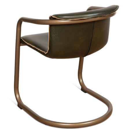 Portofino 22" Dining Chair in Emerald Green Leather, Set of 2 from Home Trends & Design - Luna Furniture