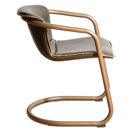 Portofino 22" Dining Chair in Emerald Green Leather, Set of 2 from Home Trends & Design - Luna Furniture