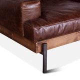 Portofino Industrial 41" Accent Chair in Geisha Brown Leather from Home Trends & Design - Luna Furniture