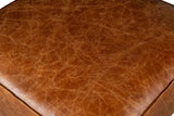 Portofino Loft Sectional Ottoman in Cocoa Brown Leather from Home Trends & Design - Luna Furniture