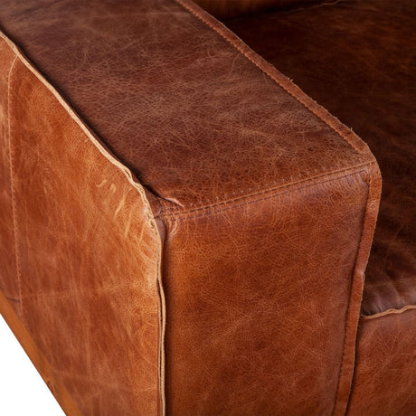 Portofino Modern 42" Accent Chair in Cocoa Brown Leather from Home Trends & Design - Luna Furniture