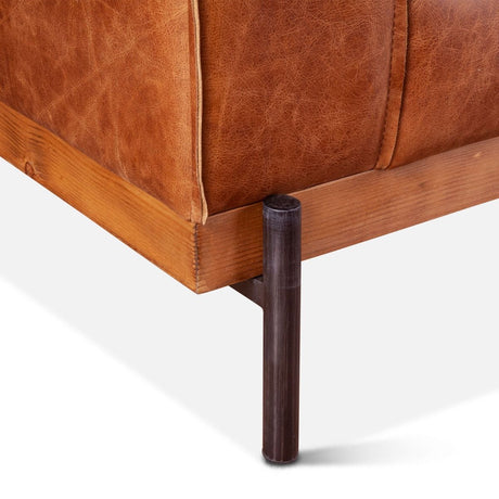 Portofino Modern 42" Accent Chair in Cocoa Brown Leather from Home Trends & Design - Luna Furniture