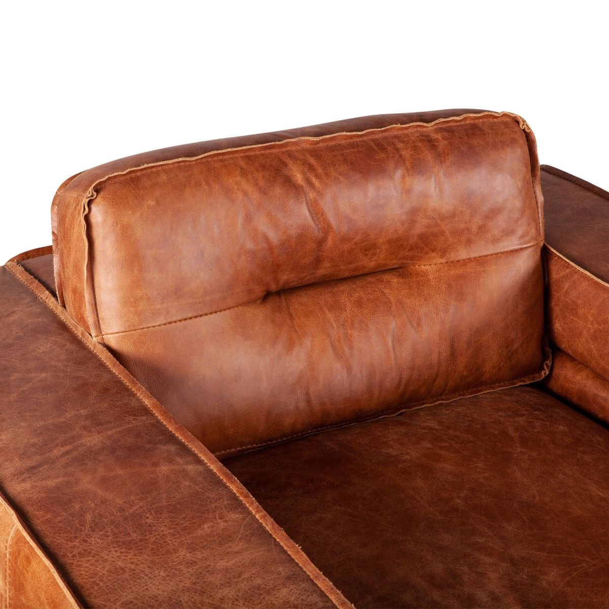 Portofino Modern 42" Accent Chair in Cocoa Brown Leather from Home Trends & Design - Luna Furniture