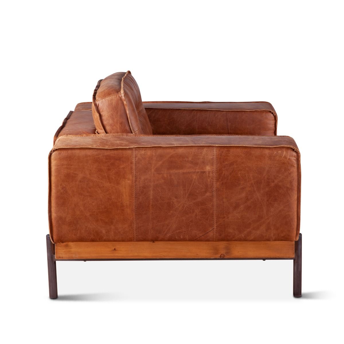 Portofino Modern 42" Accent Chair in Cocoa Brown Leather from Home Trends & Design - Luna Furniture