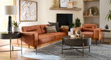 Portofino Modern 42" Accent Chair in Cocoa Brown Leather from Home Trends & Design - Luna Furniture