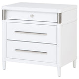 Gracemont White 3-Drawer Bedroom Nightstand Bedside Table from Coaster - Luna Furniture