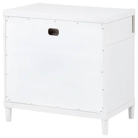 Gracemont White 3-Drawer Bedroom Nightstand Bedside Table from Coaster - Luna Furniture