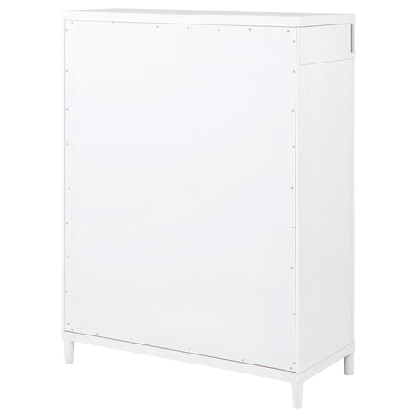 Gracemont White 5-Drawer Bedroom Chest of Drawers from Coaster - Luna Furniture