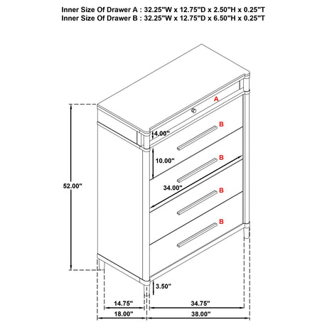 Gracemont White 5-Piece Eastern King Bedroom Set from Coaster - Luna Furniture