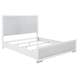 Gracemont Gray and White 57-inch California King Panel Bed from Coaster - Luna Furniture