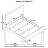 Gracemont Gray and White 57-inch California King Panel Bed from Coaster - Luna Furniture