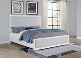 Gracemont Gray and White 57-inch California King Panel Bed from Coaster - Luna Furniture