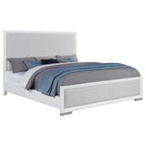 Gracemont Gray and White 57-inch California King Panel Bed from Coaster - Luna Furniture