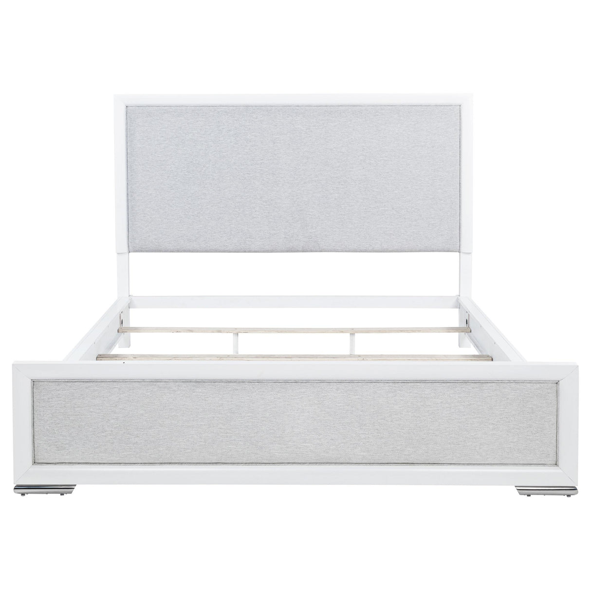 Gracemont Gray and White 57-inch California King Panel Bed from Coaster - Luna Furniture