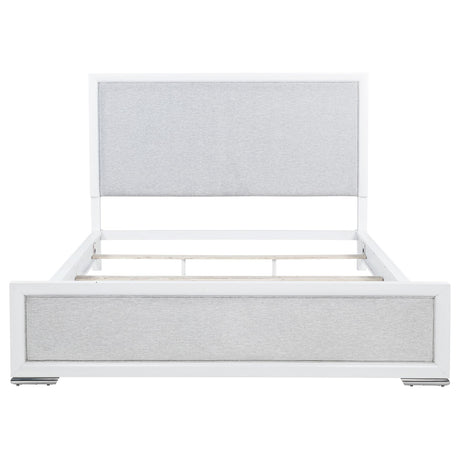 Gracemont Gray and White 57-inch California King Panel Bed from Coaster - Luna Furniture
