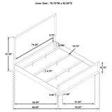 Gracemont Gray and White 57-inch Eastern King Panel Bed from Coaster - Luna Furniture